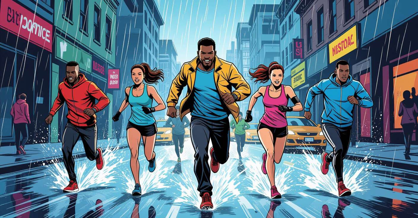 雨天のウォーキングを自己記録更新のマイルに変える5足の泥滑り防止ランニングシューズ