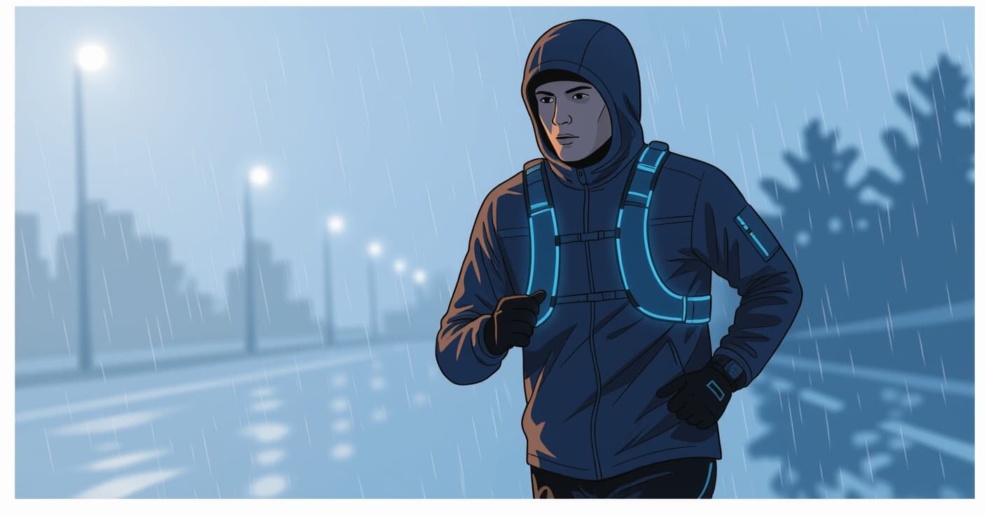 霧や雨の中でもランナーを目立たせる7つの反射ギアハック