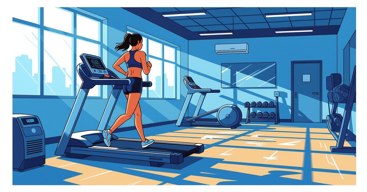 室内の湿気を撃退：トレッドミルの快適環境術でウォーキングの汗を30%削減