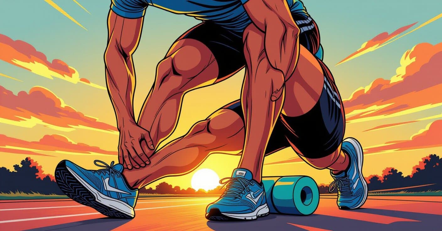 ふくらはぎをフォームローリング：脛の痛みなしで約3.2km長く走る方法