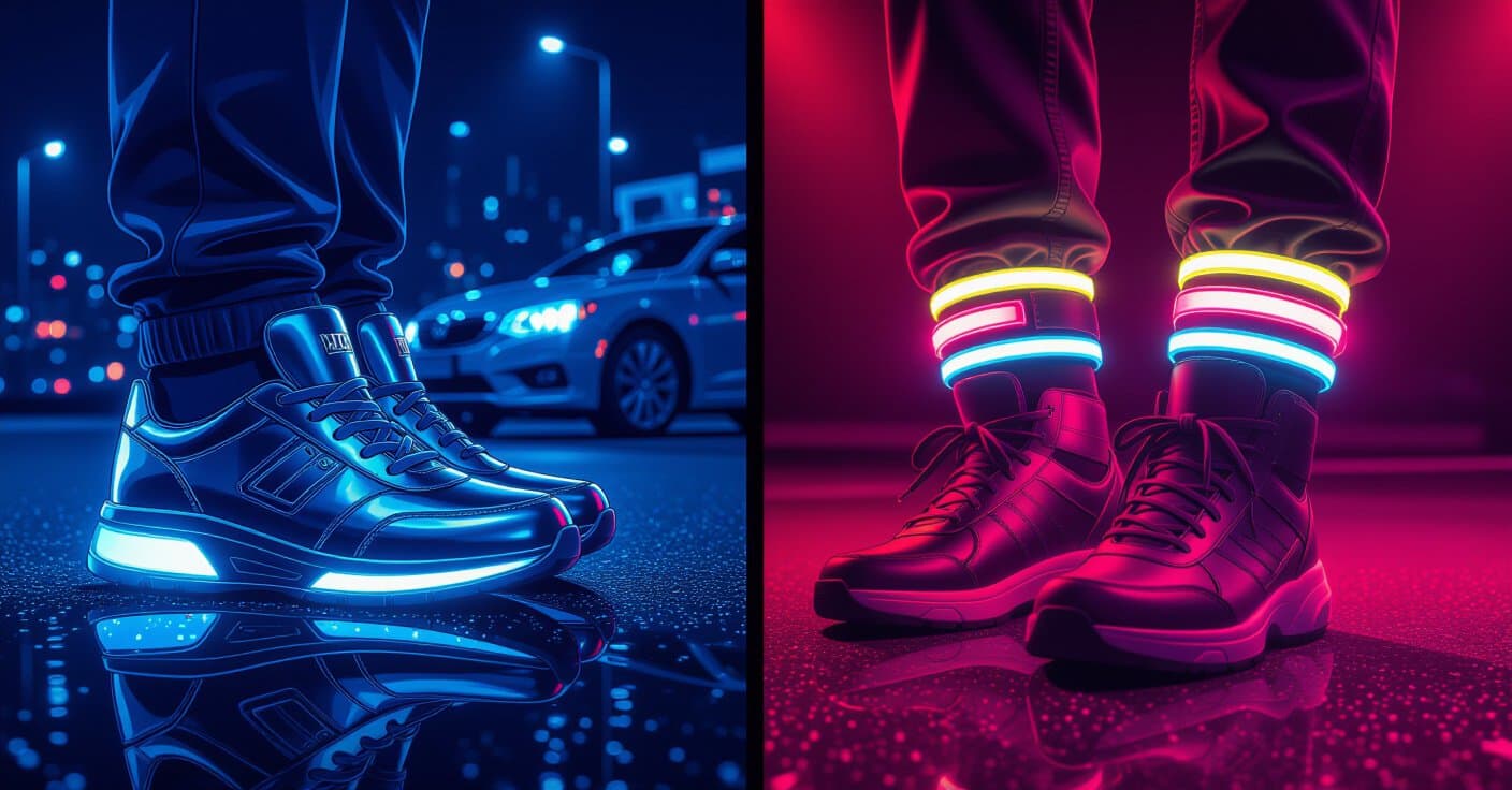 シューズクリップ vs アームバンド：夜間の視認性を素早く高めるのはどっち？