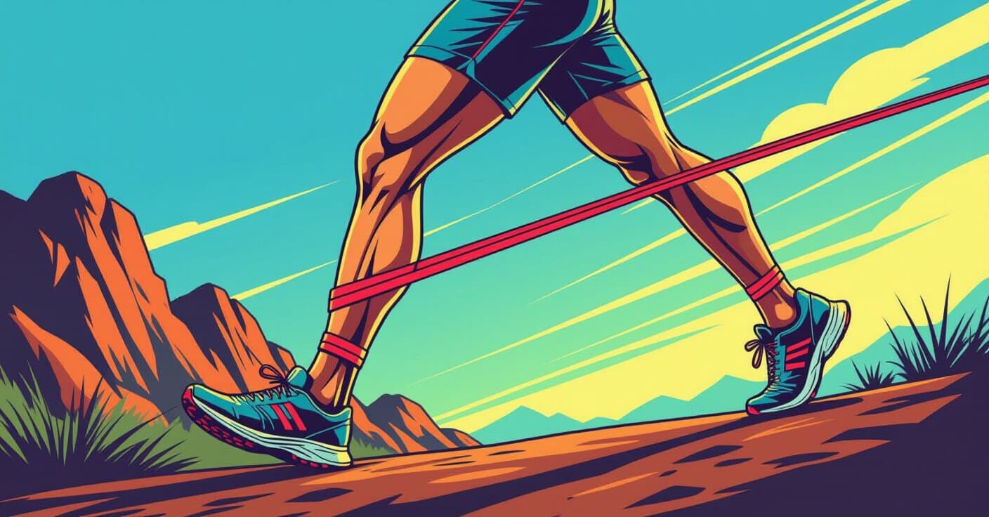 抵抗バンドで足首の可動域を改善：ふくらはぎの痛みゼロで坂道歩行が20％楽になる