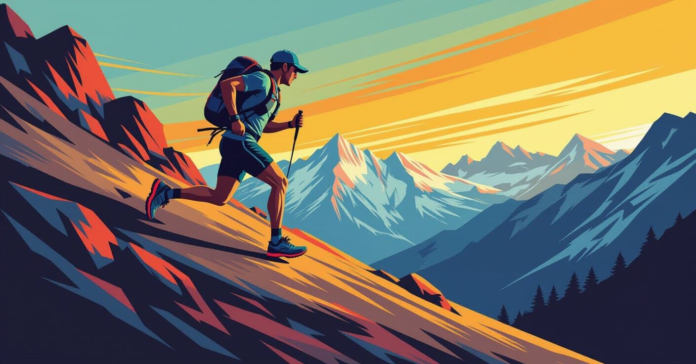 急傾斜の岩屑斜面：トレイルランニングのフットワーク向上と痛みのない下り歩行のコツ