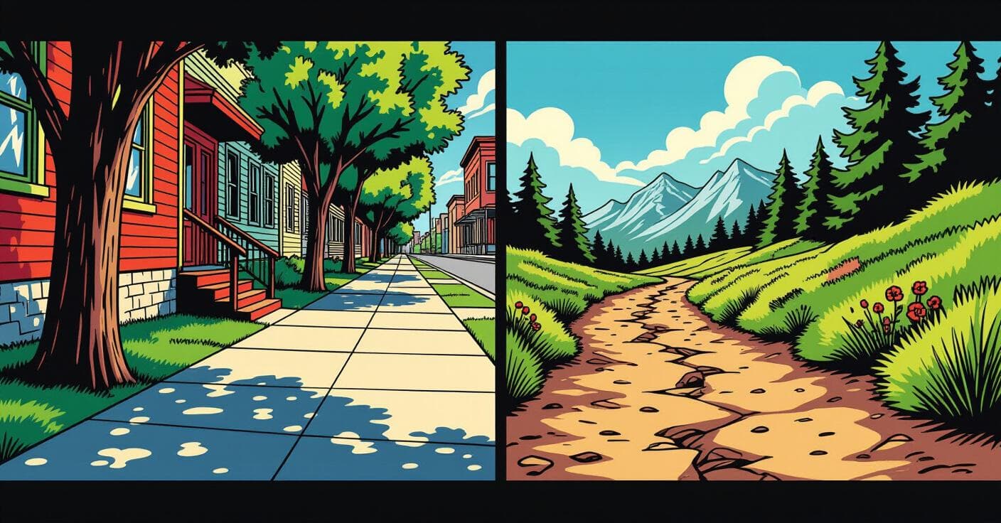 歩道 vs トレイル：5分で次の歩行ルートの安全スコアを判定