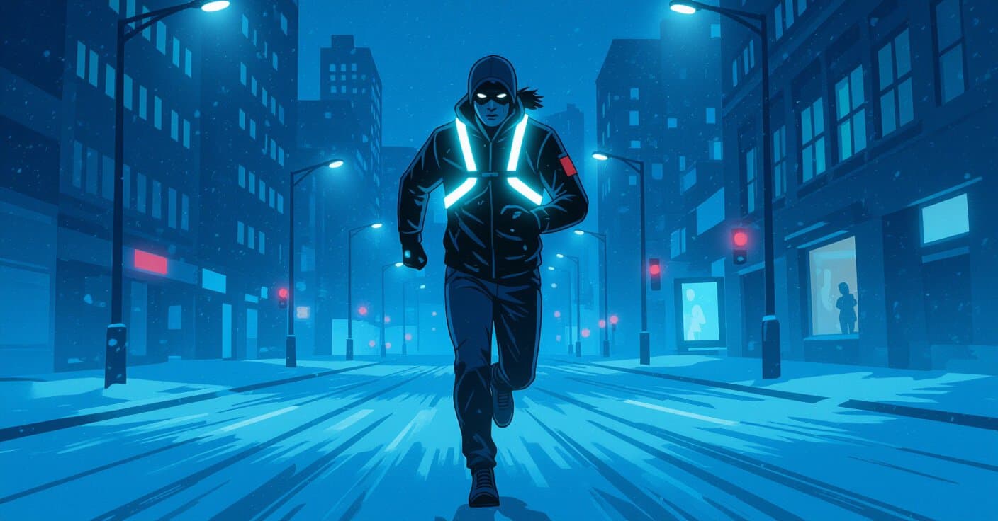 冬のランニング用反射レイヤー：暗い道でも安全に温かく走る