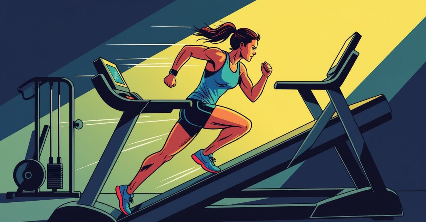 0%から12%までのウォーキングマシン傾斜プランで走行距離を約3.2km増加